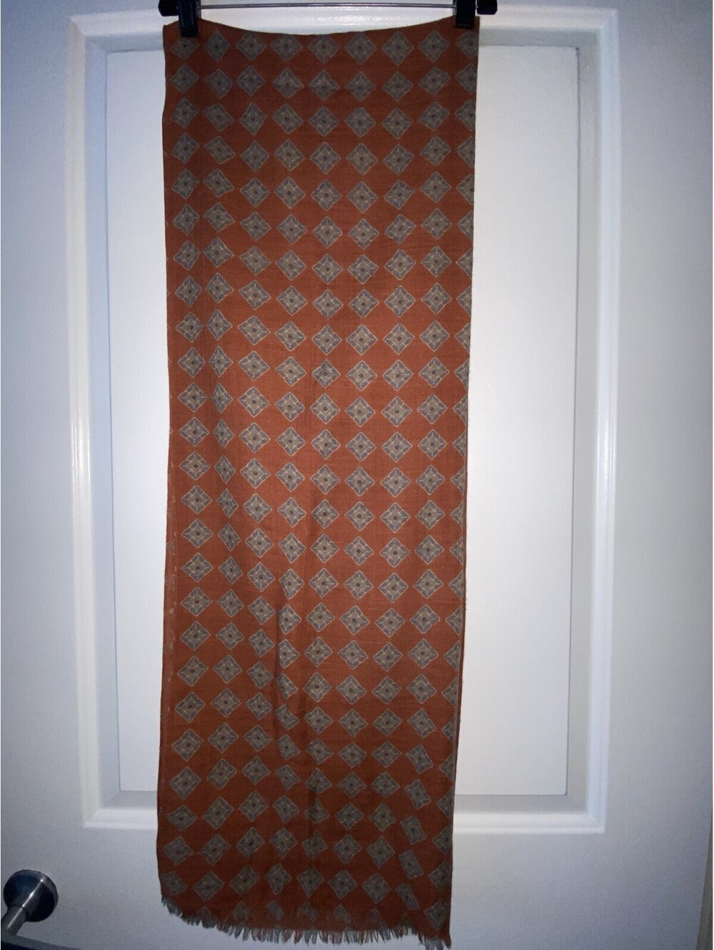 100% Wool Geoff Nicholson Men’s Scarf Made In Italy Made In Italy 75x26” - Picture 2 of 6